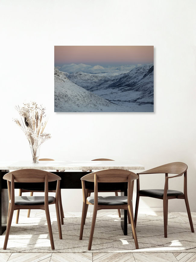 Norwegische Winterlandschaft, Norwegen – Fotokunst von Dirk Heckmann als Poster oder Acrylglasbild