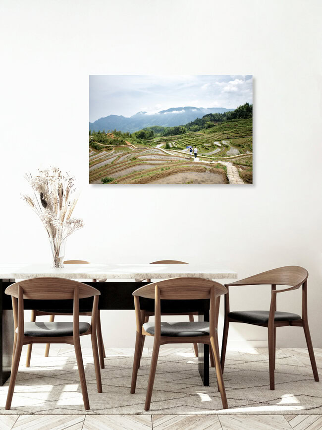 Yunhe rice terraces, China – Fotokunst von Oona Kallanmaa als Poster oder Acrylglasbild