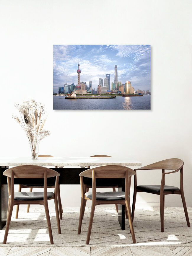 The shiny skyline of Shanghai, China – wall art by Oona Kallanmaa as Poster or Acrylic Glass Print