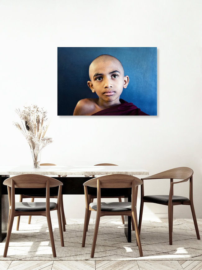 Kleiner Mönch, Sri Lanka – Fotokunst von Victoria Knobloch als Poster oder Acrylglasbild