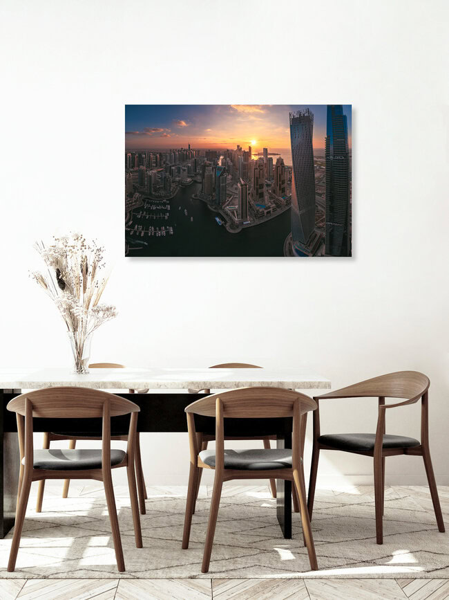 Dubai Marina, United Arab Emirates – wall art by Jean Claude Castor as Poster or Acrylic Glass Print