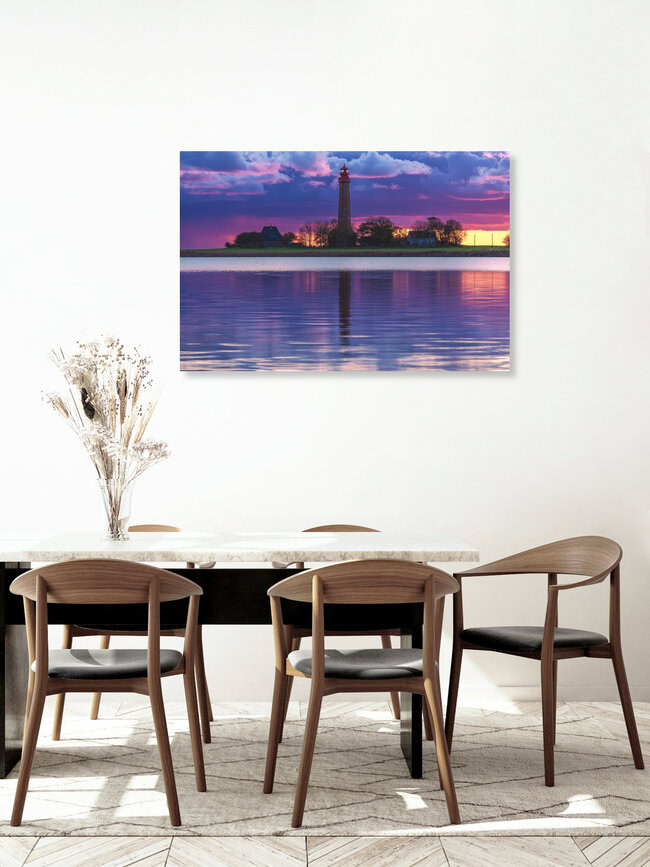 Lighthouse Flügge on Fehmarn Island, Germany – wall art by Jean Claude Castor as Poster or Acrylic Glass Print