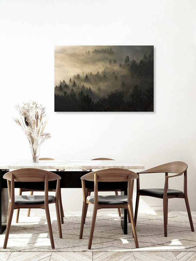 morning mist, Switzerland – wall art by Thomas Staubli as Poster or Acrylic Glass Print