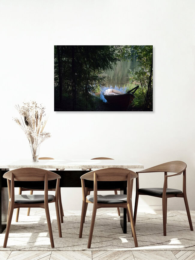 Boat Ashore, Finland – wall art by Pekka Liukkonen as Poster or Acrylic Glass Print