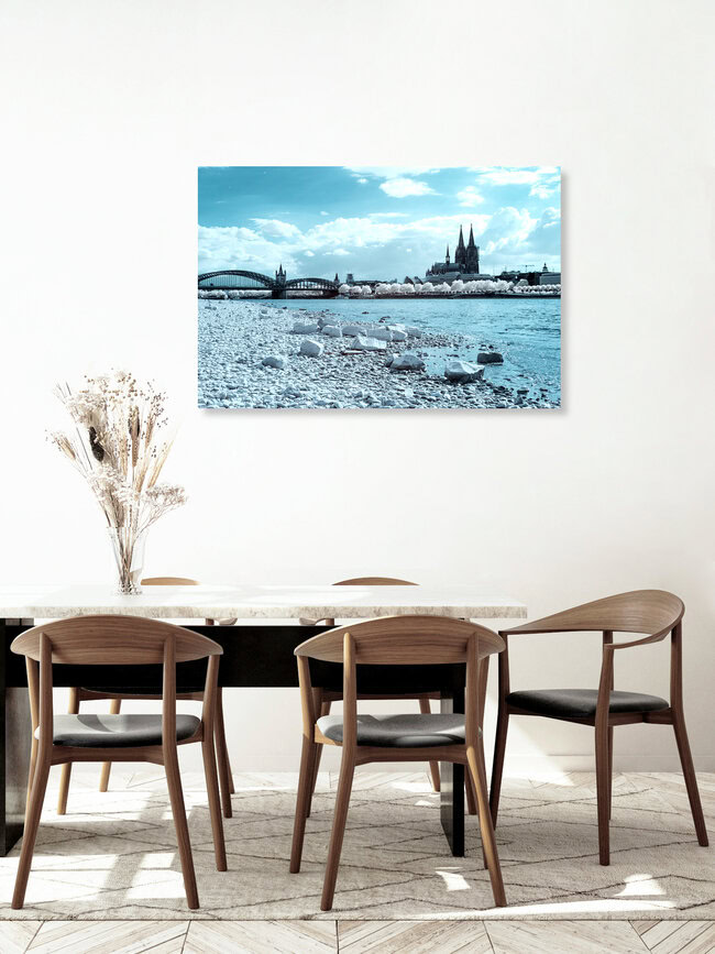 Köln Stadtansicht IR, Deutschland – Fotokunst von Darius Ortmann als Poster oder Acrylglasbild
