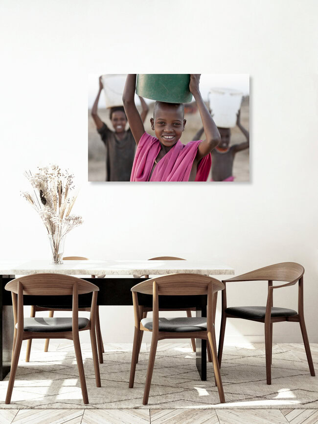 water is life, Kenya – wall art by Walter Luttenberger as Poster or Acrylic Glass Print