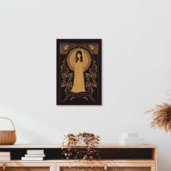 Wandbild 'Reine des cygnes - Schwanenkönigin' – Kunst von Florent Bodart als Poster oder Acrylglasbild