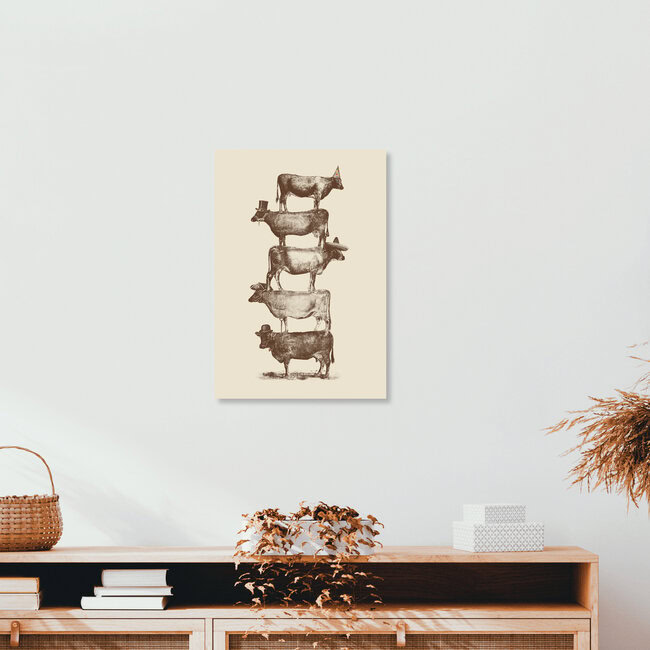 'Cow Cow Nuts' – Wall Art by Florent Bodart as Poster or Acrylic Glass Print