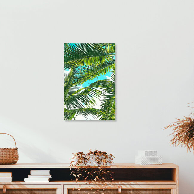 'Life Under Palm Trees, Colorful Bohemian Beachy' – Wall Art by Uma Gokhale as Poster or Acrylic Glass Print