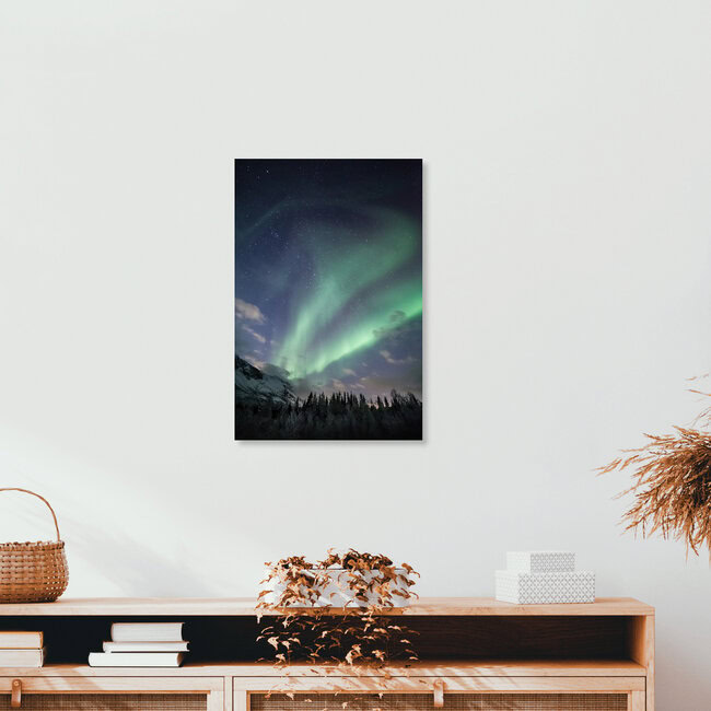 Polarlicht in Norwegen, Norwegen – Fotokunst von Sebastian Worm als Poster oder Acrylglasbild
