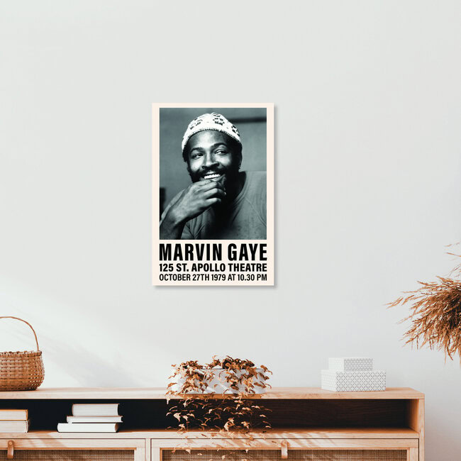 Marvin Gaye at the Apollo Theatre, Germany – wall art by Vintage Collection as Poster or Acrylic Glass Print