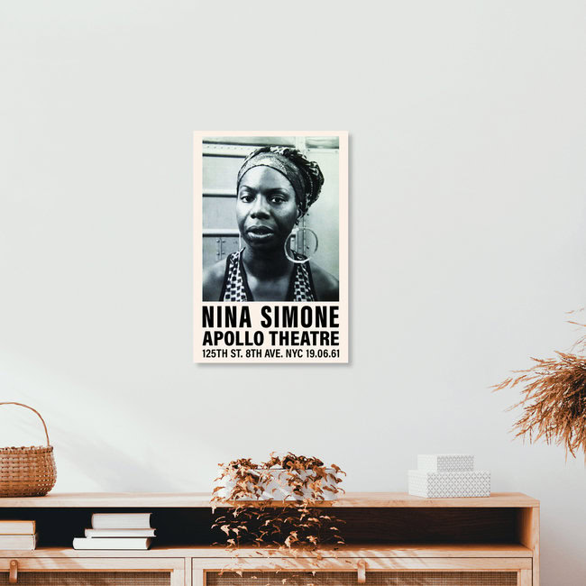 Nina Simone at the Apollo Theatre, Germany – wall art by Vintage Collection as Poster or Acrylic Glass Print