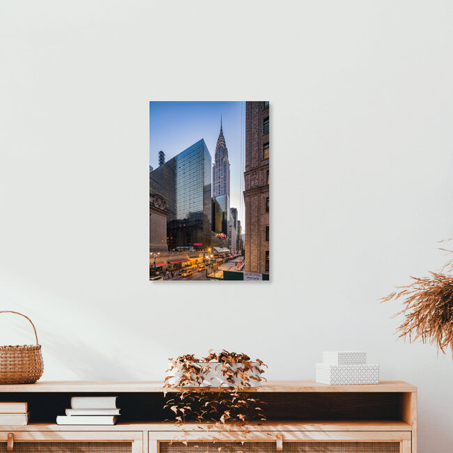 Chrysler Building in Midtown Manhattan, Vereinigte Staaten – Fotokunst von Jan Becke als Poster oder Acrylglasbild