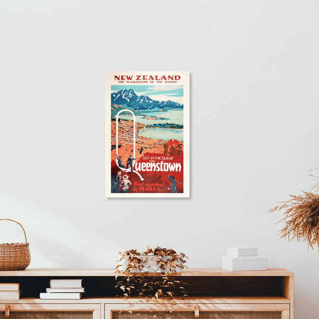 Wandbild 'New Zealand - the playground of the Pacific' – Kunst von Vintage Collection als Poster oder Acrylglasbild