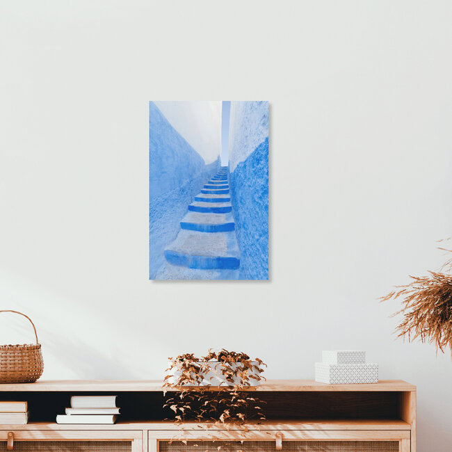 Blue Stairs, Marokko – Fotokunst von Rupert Höller als Poster oder Acrylglasbild