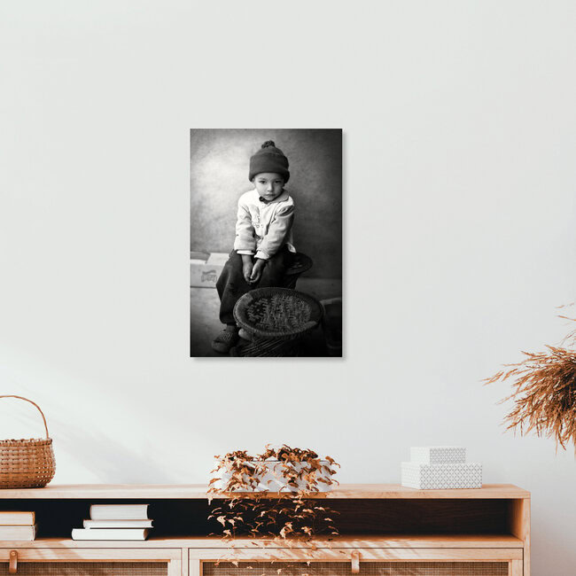 Boy in Kathmandu, Nepal – wall art by Victoria Knobloch as Poster or Acrylic Glass Print