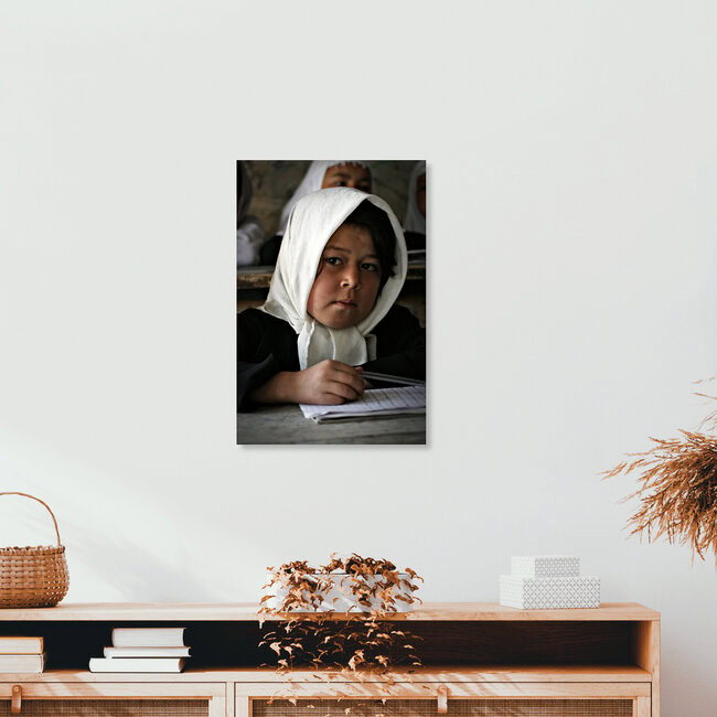 Girl at School, Afghanistan – wall art by Rada Akbar as Poster or Acrylic Glass Print
