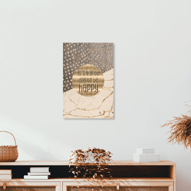 'GRAPHIC ART It is a good day to be happy' – Wall Art by Melanie Viola as Poster or Acrylic Glass Print