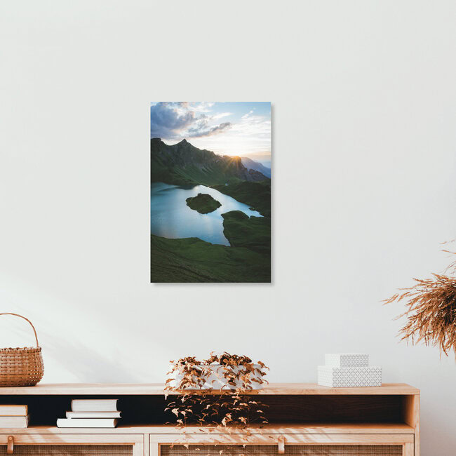 Sunset at Lake Schrecksee, Germany – wall art by Johannes Hulsch as Poster or Acrylic Glass Print