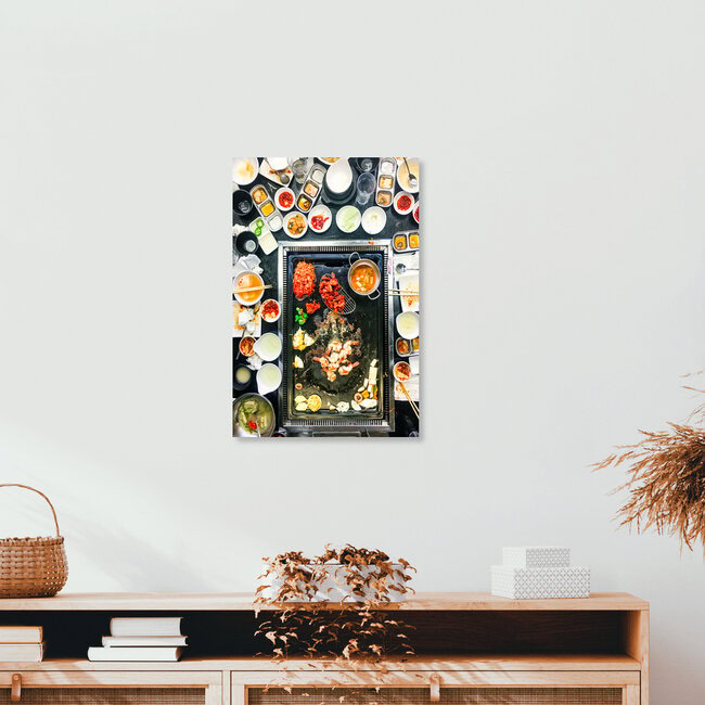 Korean BBQ, United States – wall art by Karl Johansson as Poster or Acrylic Glass Print