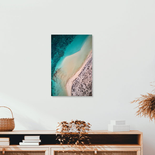 The Wave - Coral Bay (portrait), Australien – Fotokunst von Sandflypictures - Thomas Enzler als Poster oder Acrylglasbild