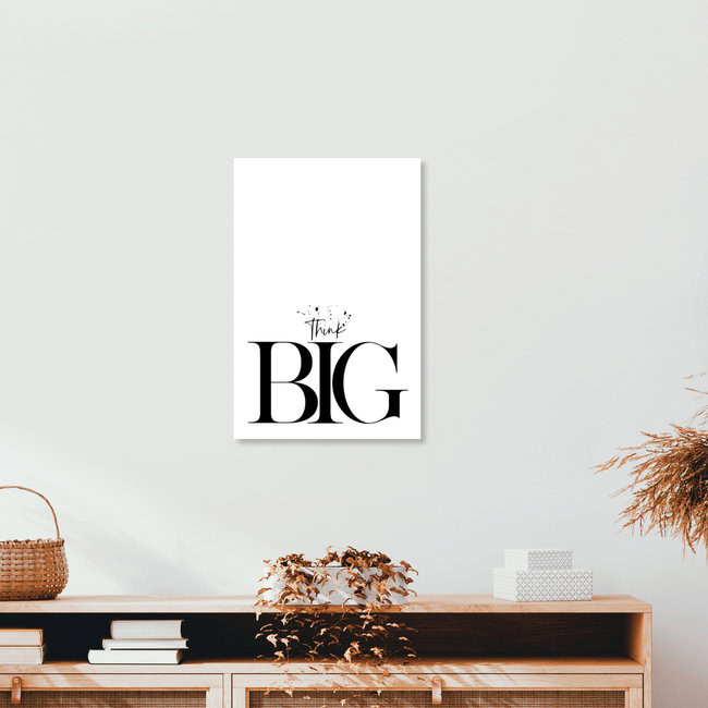 'Text Art THINK BIG' – Wall Art by Melanie Viola as Poster or Acrylic Glass Print