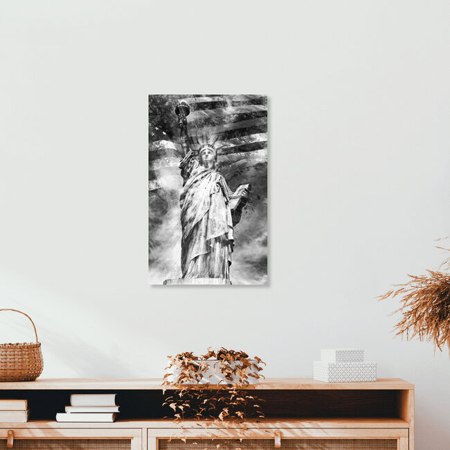 Monochrome Art STATUE OF LIBERTY, United States – wall art by Melanie Viola as Poster or Acrylic Glass Print