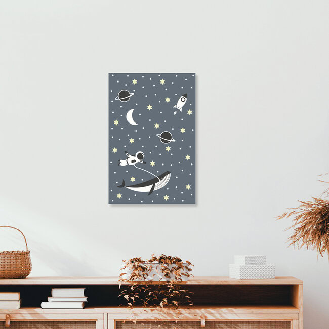 'wonderful world - happy astronaut' – Wall Art by Sabrina Ziegenhorn as Poster or Acrylic Glass Print