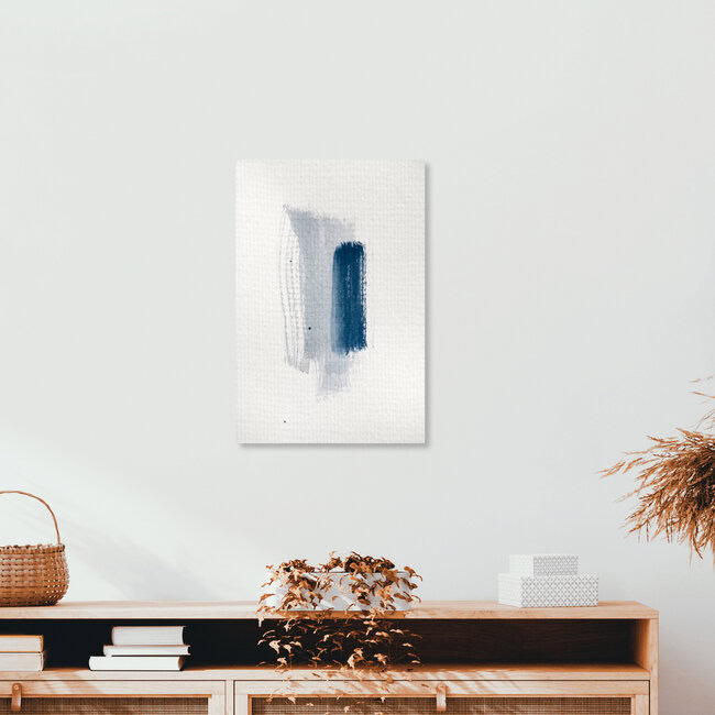 Wandbild 'Aquarelle Meets Pencil - Mint Blue' – Kunst von Studio Na.hili als Poster oder Acrylglasbild