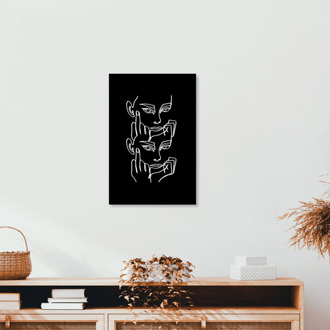 Wandbild 'Moody BW' – Kunst von Julia Hariri als Poster oder Acrylglasbild