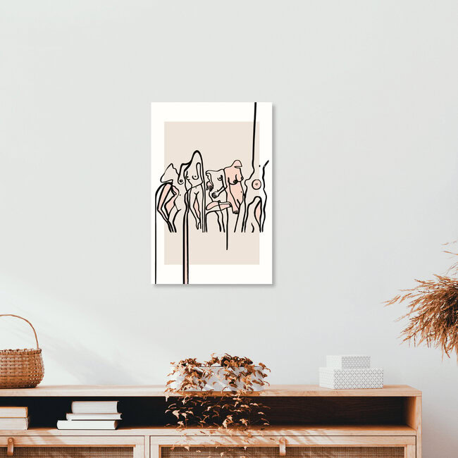 Wandbild 'Nudists Beige' – Kunst von Julia Hariri als Poster oder Acrylglasbild