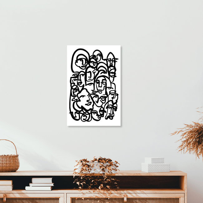 Wandbild 'Face Merge' – Kunst von Julia Hariri als Poster oder Acrylglasbild