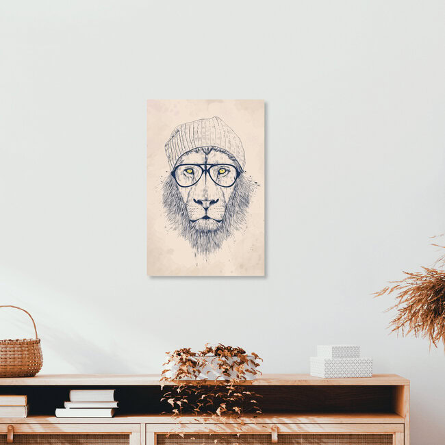 Wandbild 'Cool lion' – Kunst von Balazs Solti als Poster oder Acrylglasbild