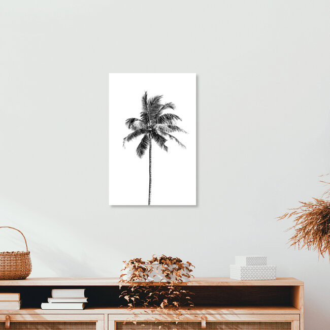 Palm tree by the beach, Indien – Fotokunst von Victoria Frost als Poster oder Acrylglasbild