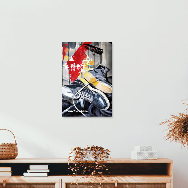 Punch a Nazi, Germany – wall art by Nora Hase as Poster or Acrylic Glass Print