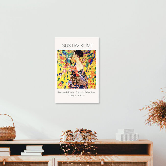 Wandbild 'Gustav Klimt - Dame mit Fächer' – Kunst von Art Classics als Poster oder Acrylglasbild