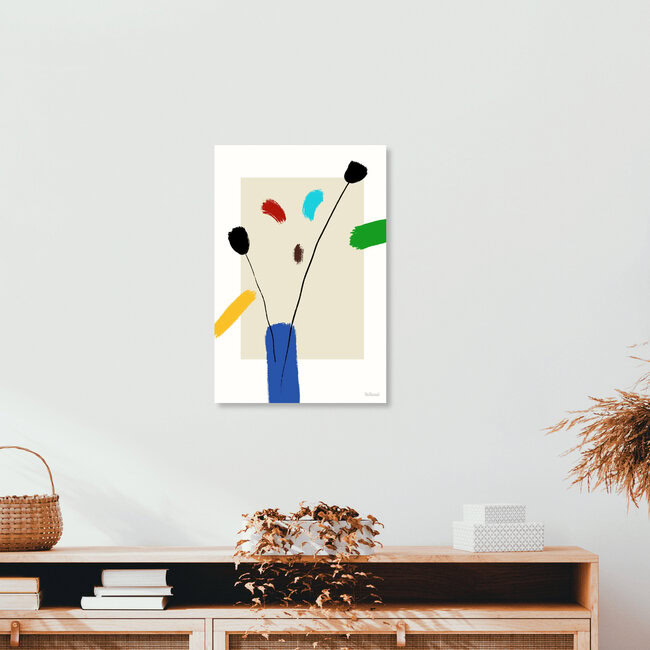 'HAPPY FLOWERS' – Wall Art by Atelier Posters as Poster or Acrylic Glass Print