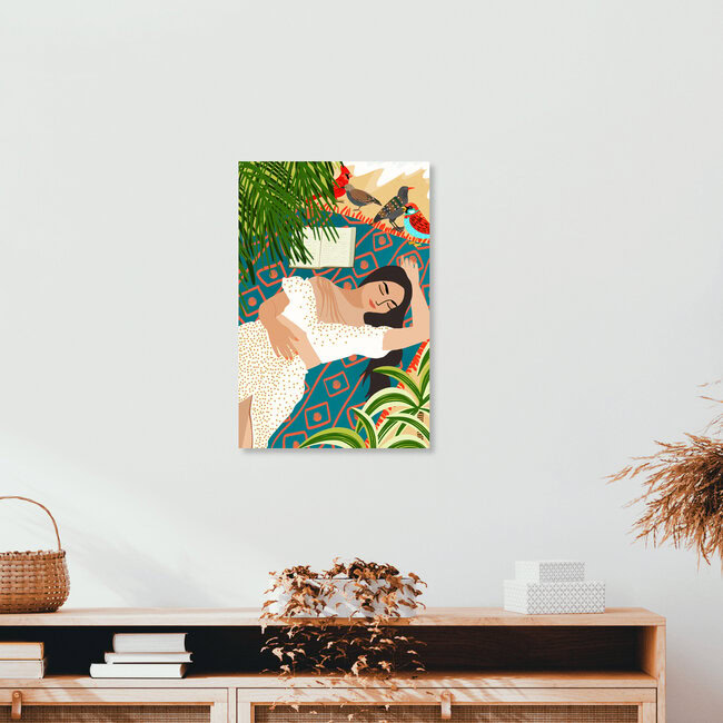 Wandbild 'Beach. Read. Sleep. Repeat.' – Kunst von Uma Gokhale als Poster oder Acrylglasbild