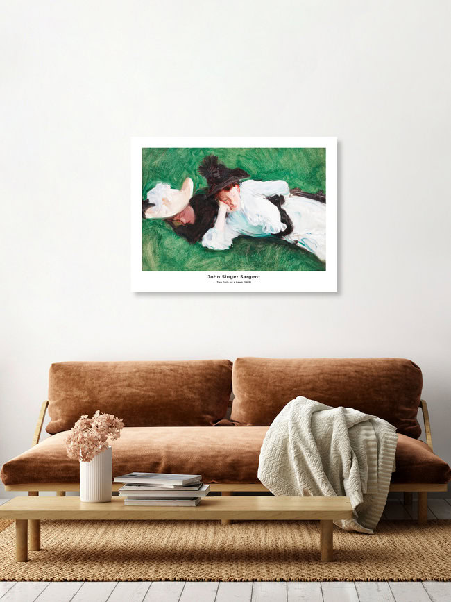 'John Singer Sargent: Two Girls on a Lawn - exhib. poster' – Wall Art by Art Classics as Poster or Acrylic Glass Print