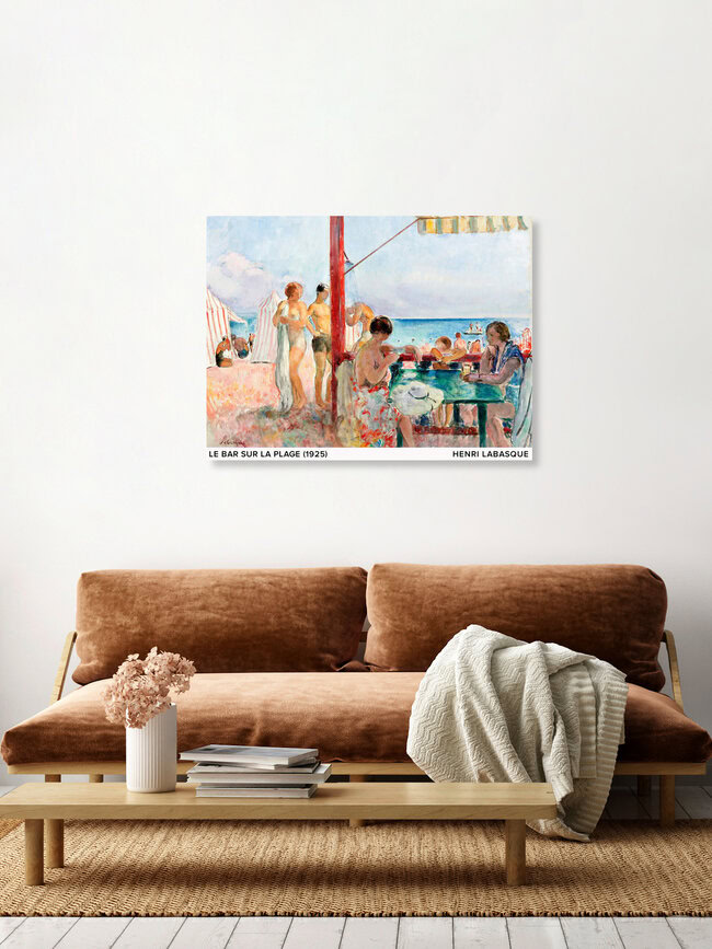 Wandbild 'Henri Lebasque : Bar am Strand' – Kunst von Art Classics als Poster oder Acrylglasbild