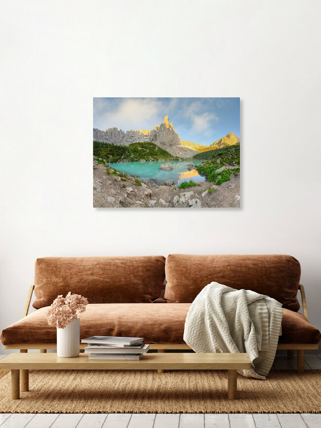 Lago di Sorapis Dolomiten, Italien – Fotokunst von Michael Valjak als Poster oder Acrylglasbild
