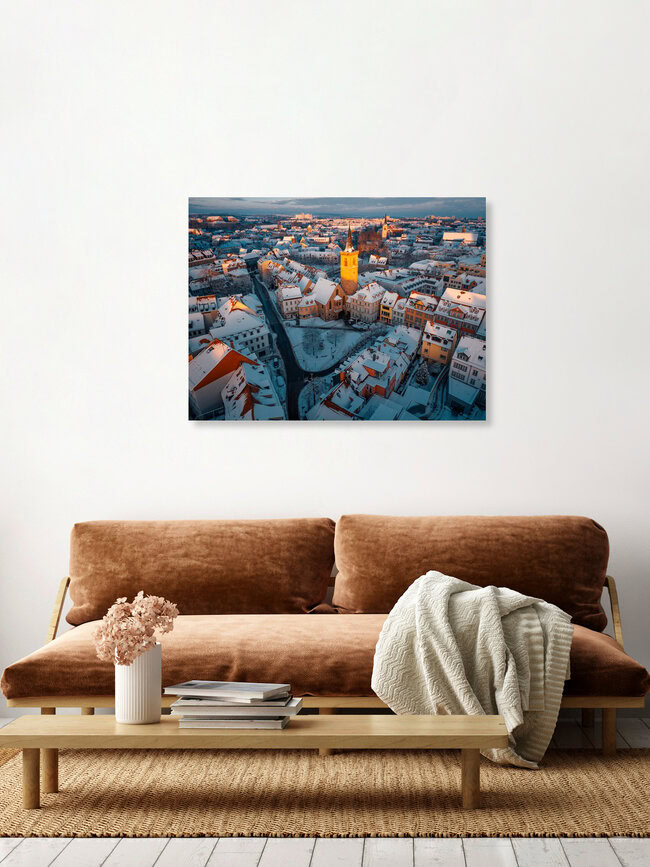 Der Wenigemarkt in Erfurt – Historisches Flair im Herzen der Stadt, Deutschland – Fotokunst von Dennis Schmelz als Poster oder Acrylglasbild