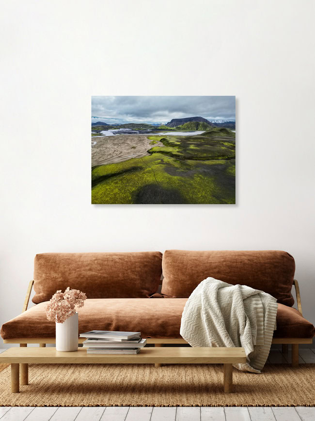 Isländisches Hochland nahe der F208, Island – Fotokunst von Christian Noah als Poster oder Acrylglasbild