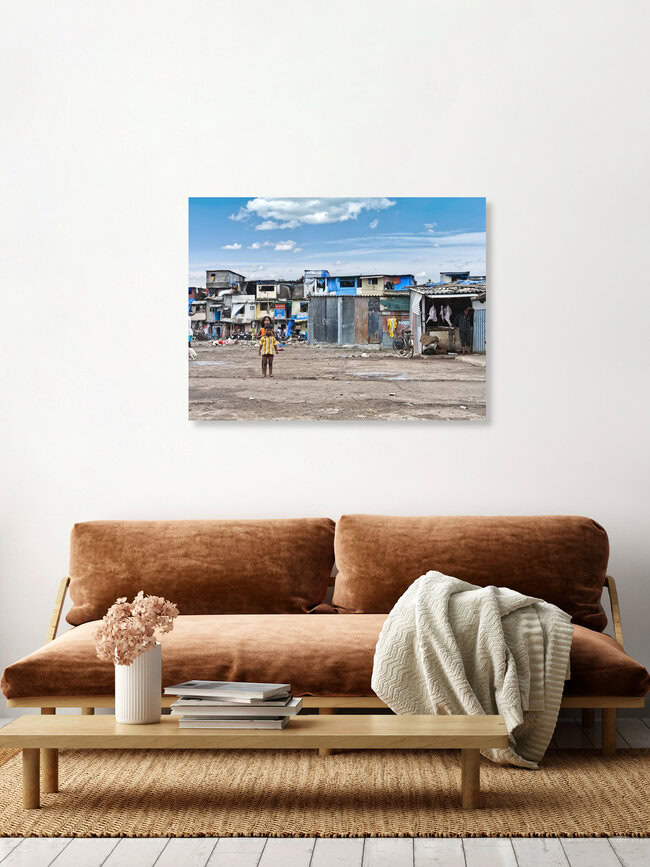 Kids in a slum of Mumbai, India – wall art by Markus Schieder as Poster or Acrylic Glass Print
