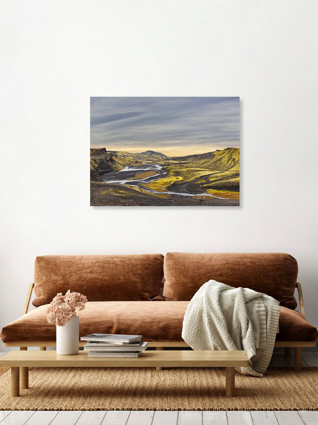 Surreal landscape of Landmannalaugar - Iceland, Iceland Posters – wall art by Markus Schieder as Poster or Acrylic Glass Print