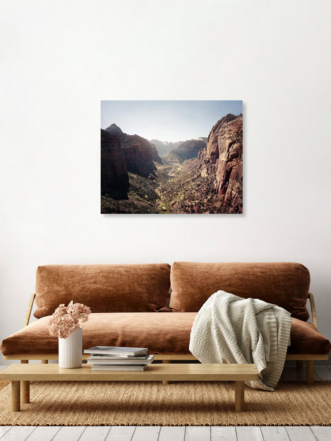 Zion Nationalpark , Vereinigte Staaten – Fotokunst von Ronny Ritschel als Poster oder Acrylglasbild