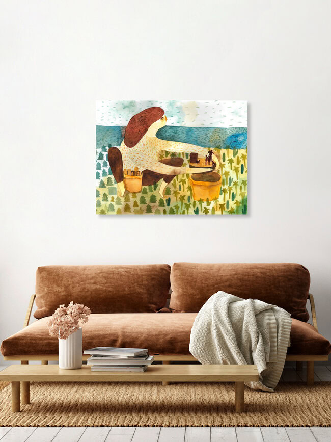 'Replanting' – Wall Art by Mirjam Siim as Poster or Acrylic Glass Print