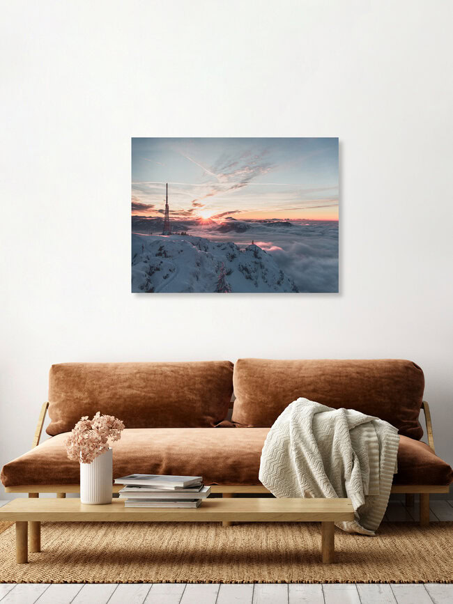 Handstand above the clouds, Germany – wall art by Daniel Weissenhorn as Poster or Acrylic Glass Print