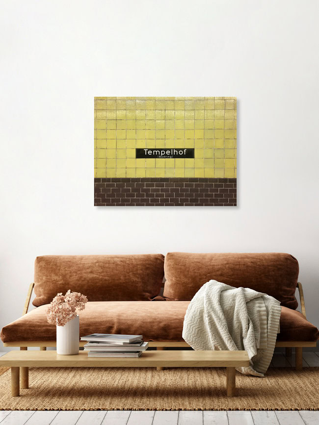 U-Bahnhof Tempelhof, Deutschland – Fotokunst von Claudio Galamini als Poster oder Acrylglasbild