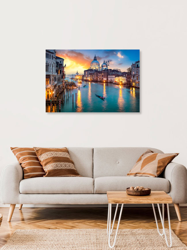 Venedig Stadtansicht mit Blick auf den Canal Grande, Italien – Fotokunst von Jan Becke als Poster oder Acrylglasbild